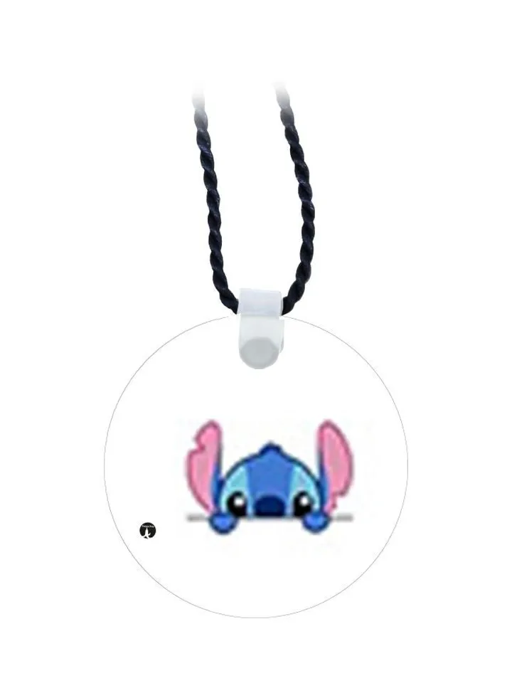 Cartoon Character Printed Wooden Pendant Necklace