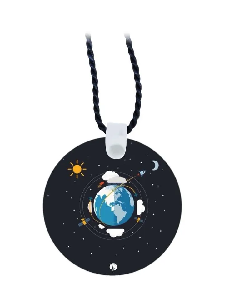 Earth Printed Pendant Necklace