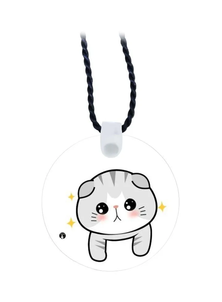 Kitty Printed Pendant Necklace