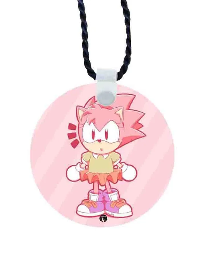 Sonic Printed Pendant Necklace