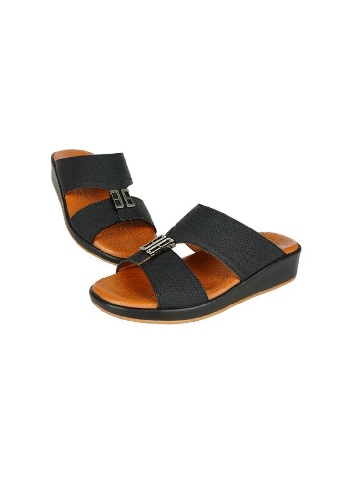 008-3453 Barjeel Boys Arabic Sandals BBJM 16 Black