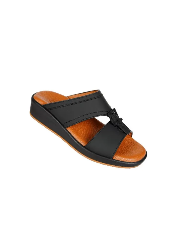 008-3446 Barjeel Boys Arabic Sandals BBJM-07 Black