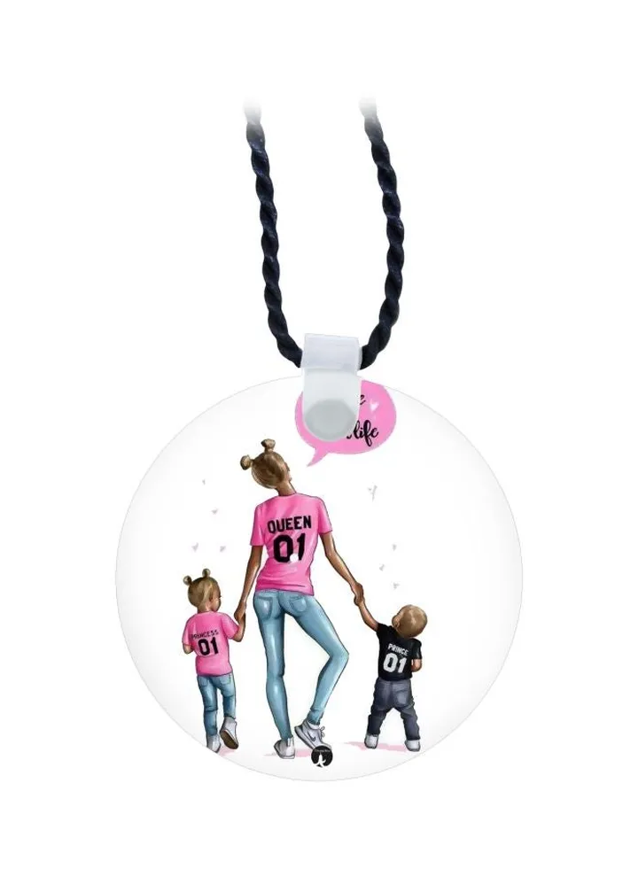 Graphics Mom And Son Printed Pendant Necklace