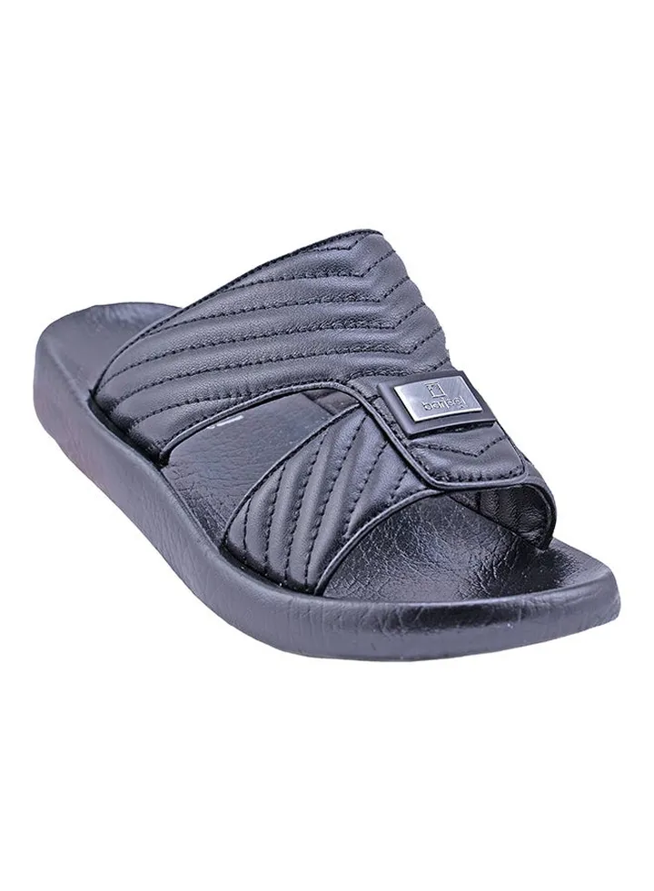 Kids Quilted Arabic Sandals Black