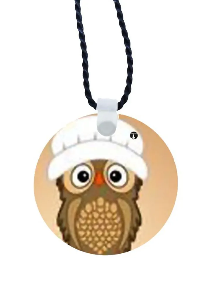 Owl Printed Pendant Necklace