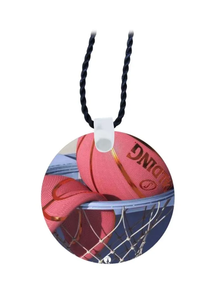 Basket Ball Printed Pendant Necklace