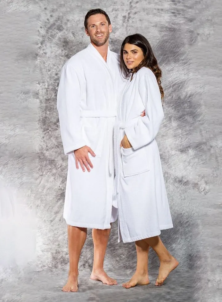 Deep Pocket Kimono Bathrobe White M