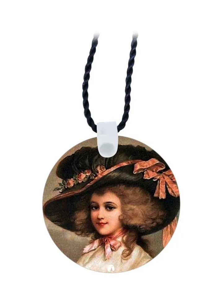 Vintage Girl Printed Pendant Necklace