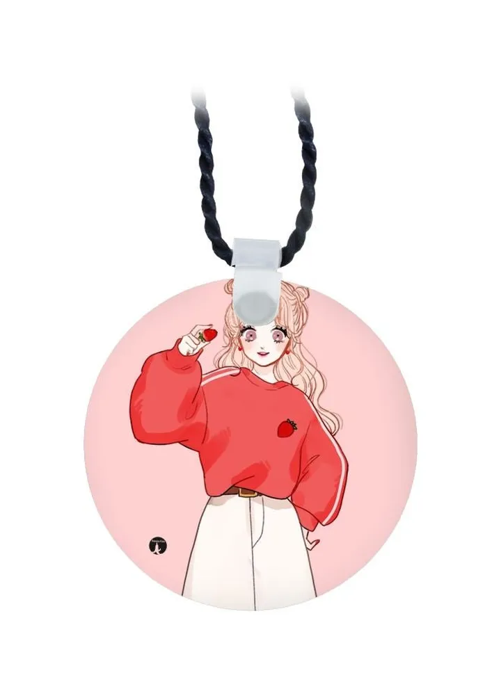 Anime Girl Printed Pendant Necklace