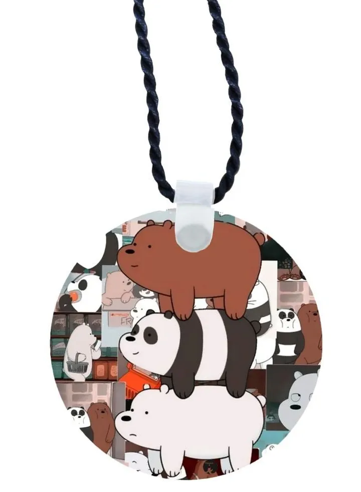 Panda Bear Printed Pendant Necklace