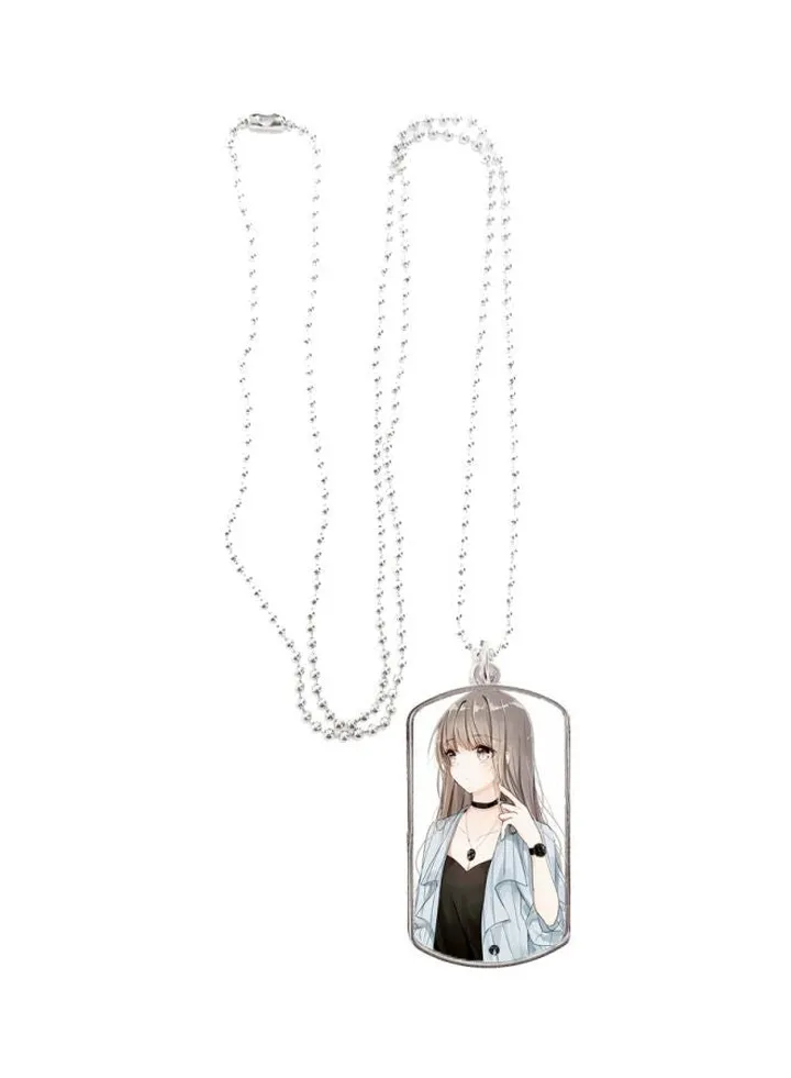 Girls Printed Pendant Necklace
