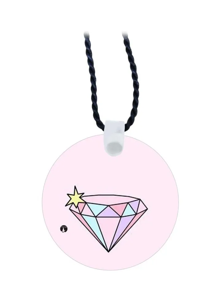 Diamond Printed Pendant Necklace