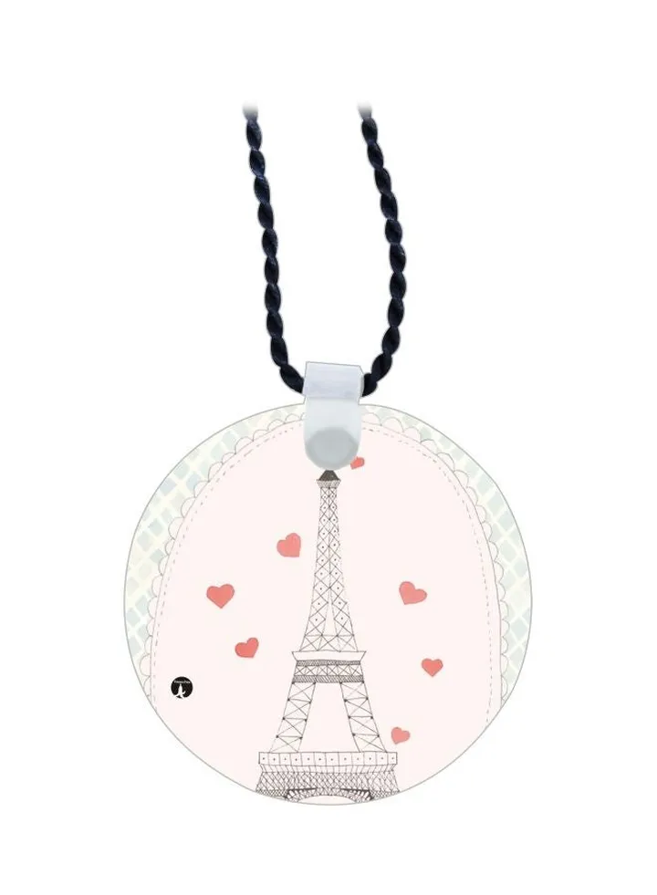 Eiffel Tower Printed Pendant Necklace