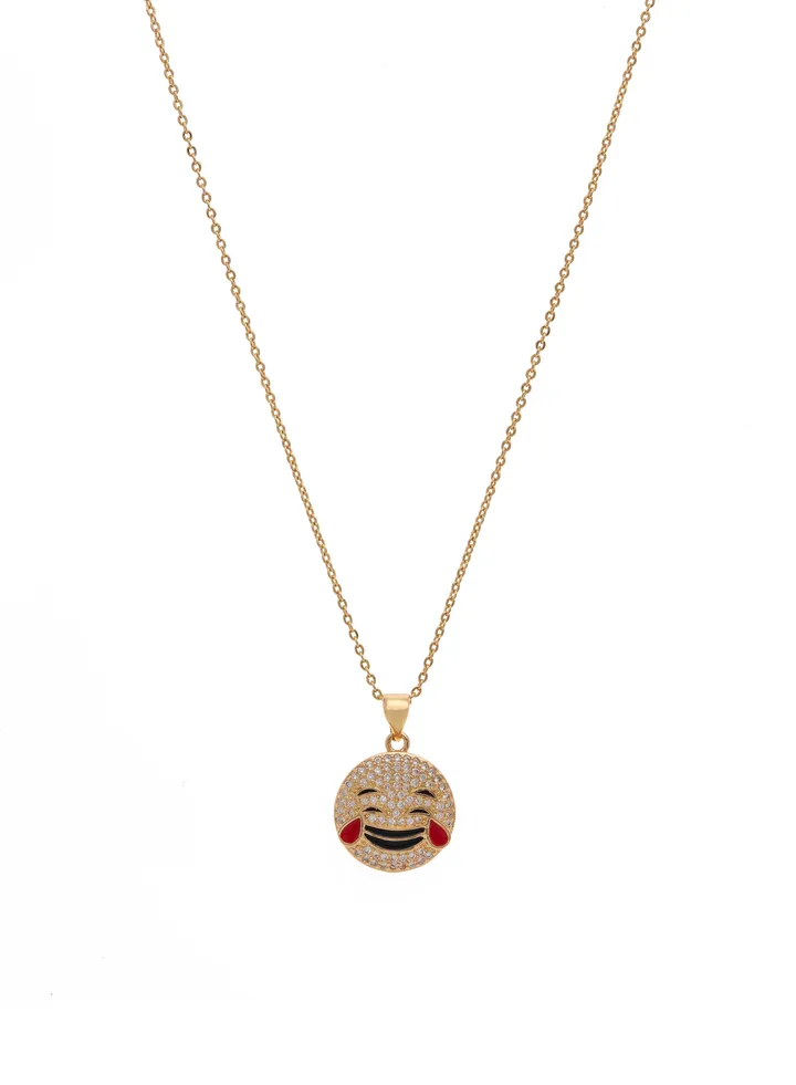 Necklace with emoji pendant