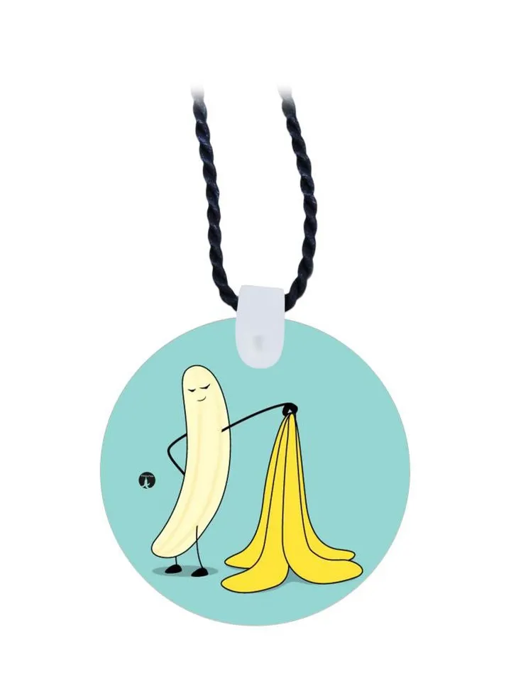 Banana Printed Pendant Necklace