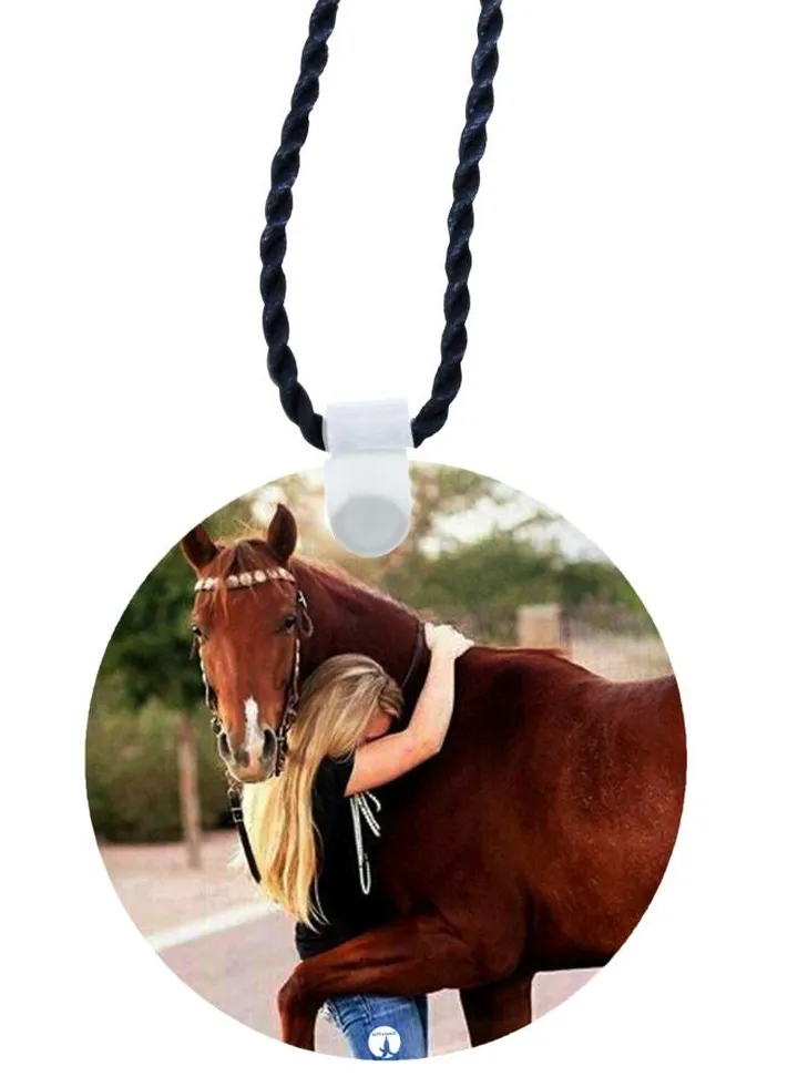 Horse Lover Printed Pendant Necklace