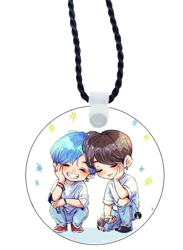 Friends Printed Pendant Necklace