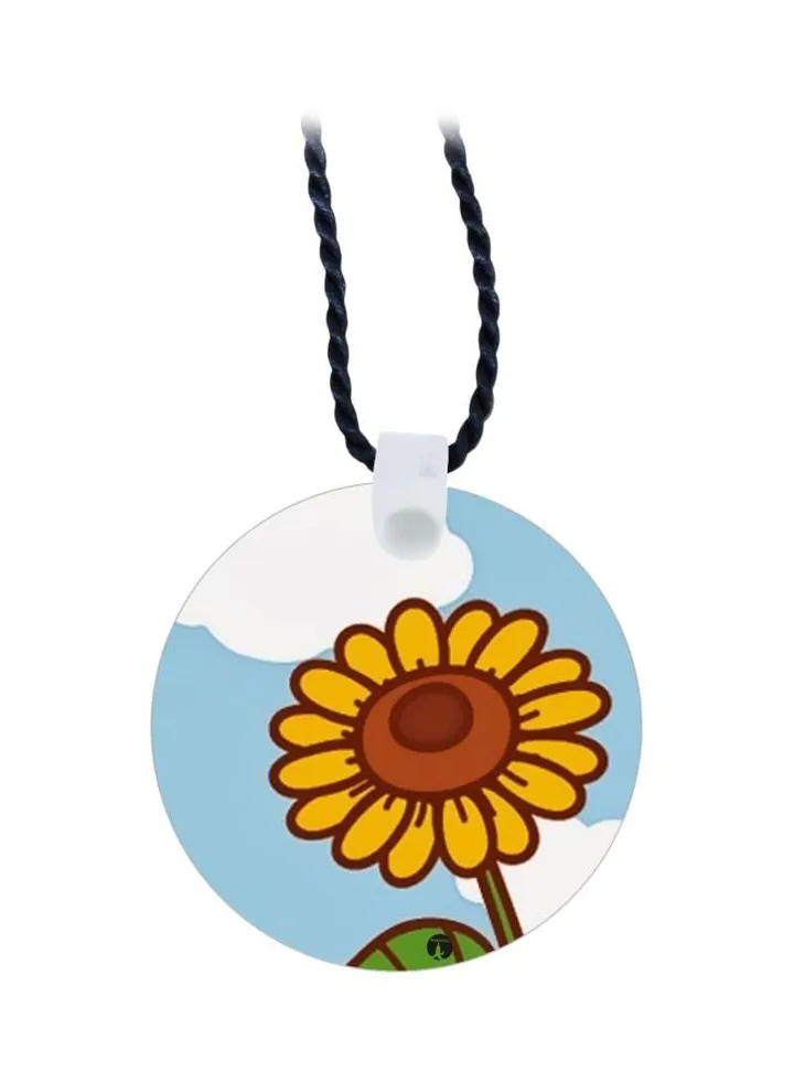 Sunflower Printed Pendant Necklace