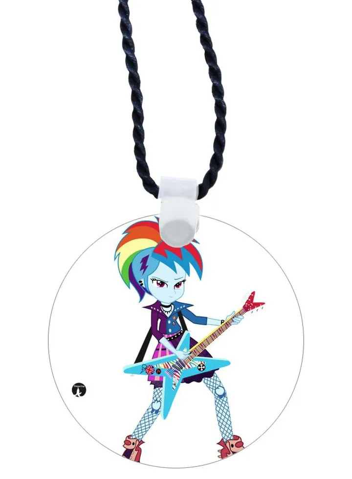 Rockstar Girl Printed Pendant Necklace