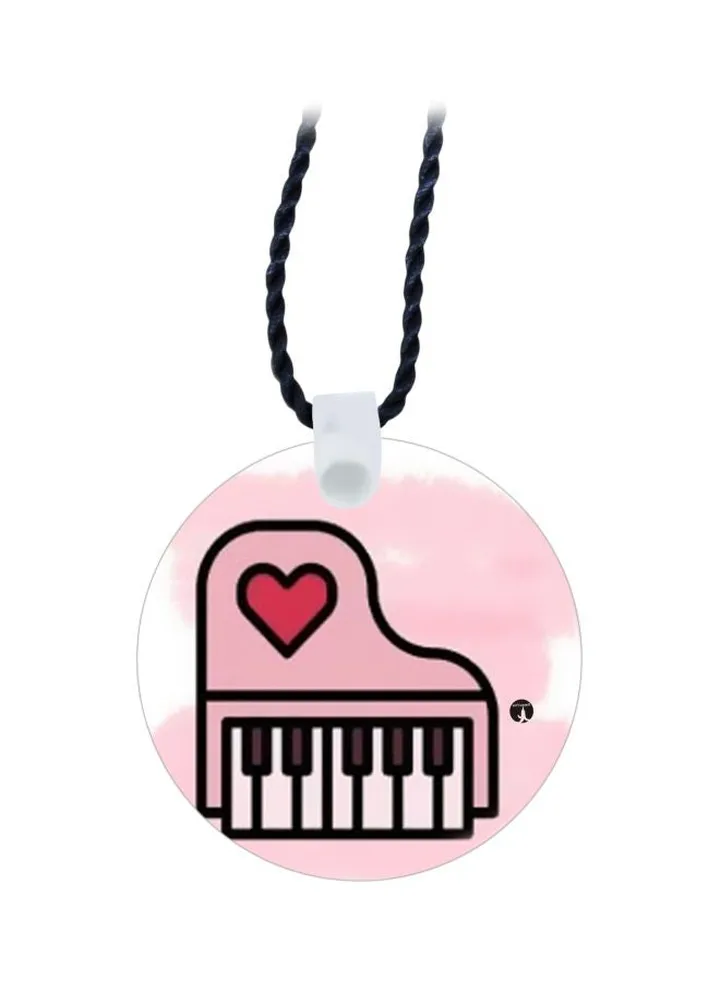 Piano Printed Pendant Necklace