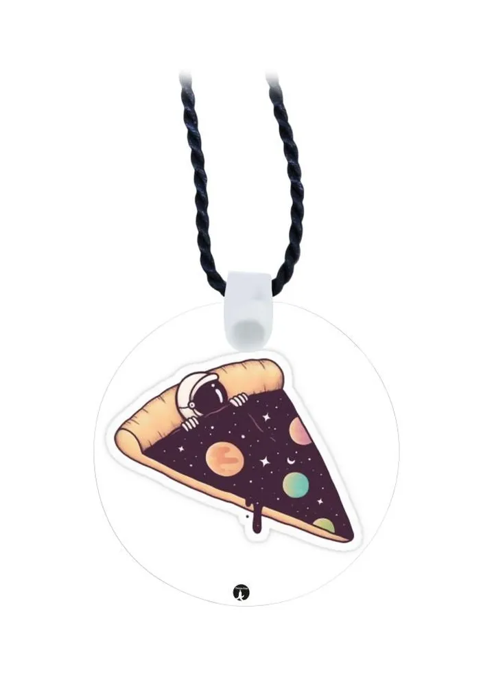 Pizza Slice Printed Pendant Necklace
