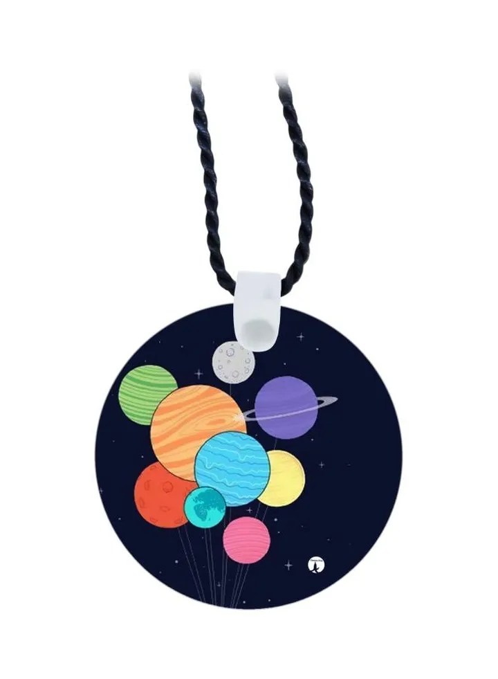 Planet Printed Pendant Necklace
