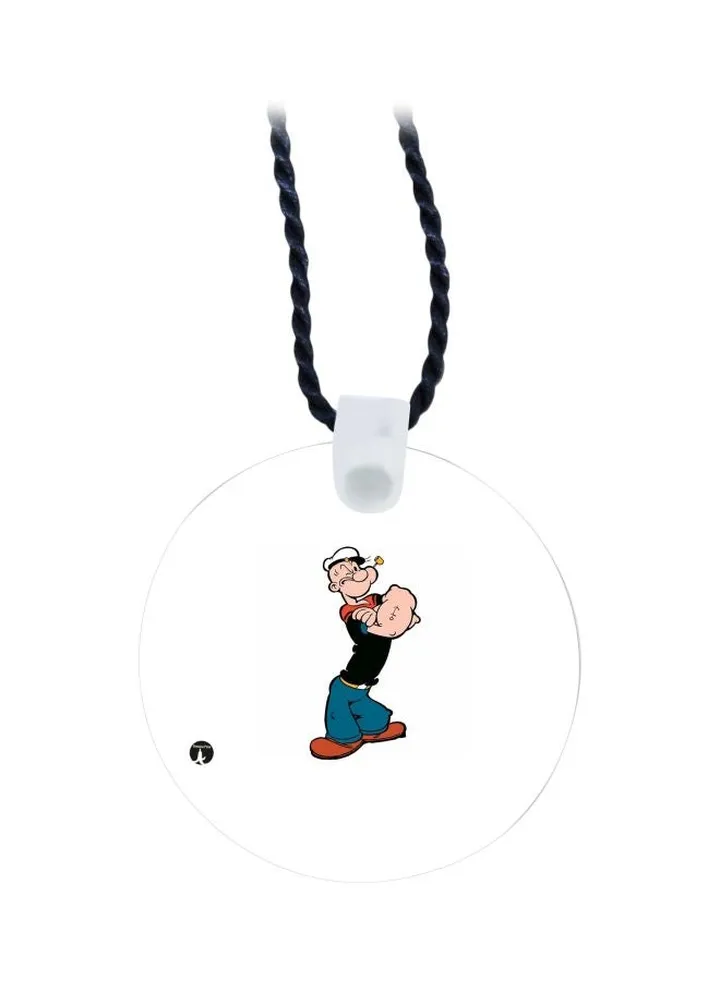 Popeye Character Printed Pendant Necklace