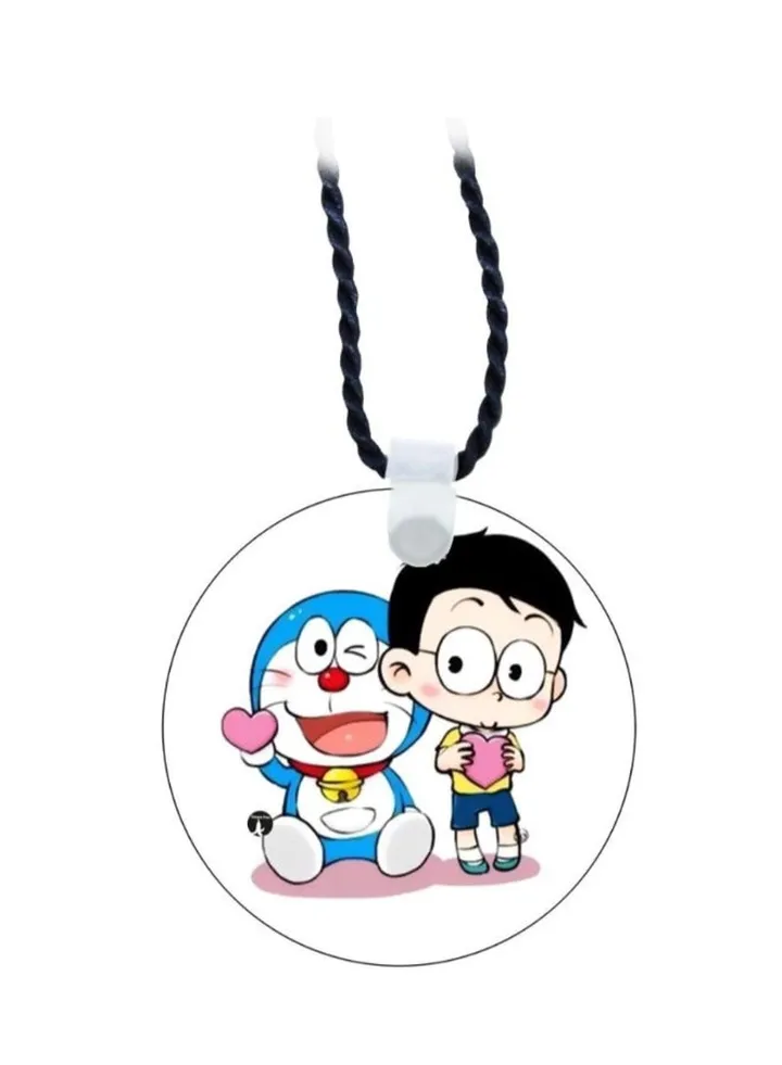 Doraemon And Nobita Printed Pendant Necklace