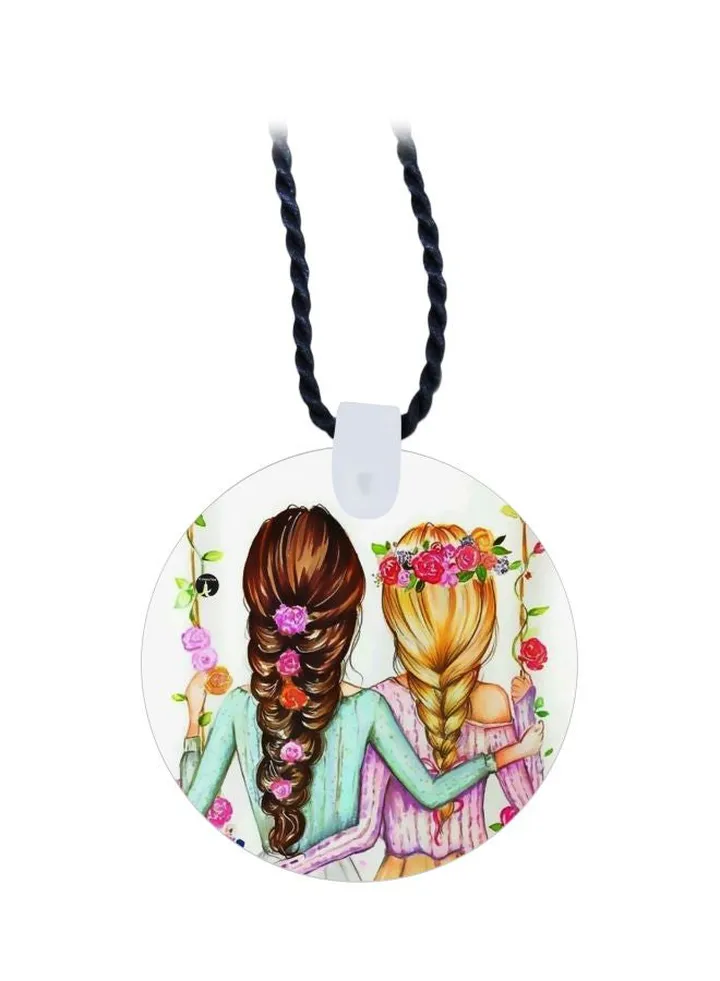Cartoon Girls Printed Pendant Necklace