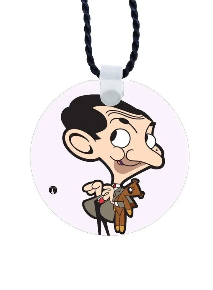 Mr. Bean Printed Pendant Necklace