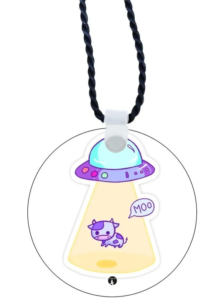 Cow Printed Pendant Necklace