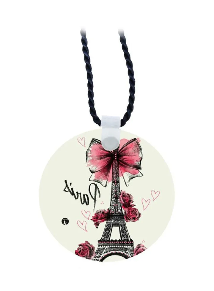 Paris Printed Pendant Necklace