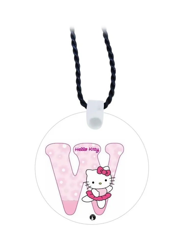 Hello Kitty W Printed Pendant Necklace