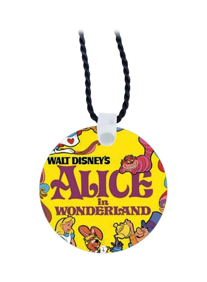 Alice In Wonderland Printed Pendant Necklace