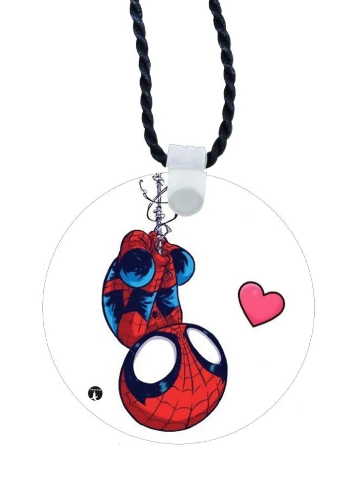 Spiderman Printed Pendant Necklace