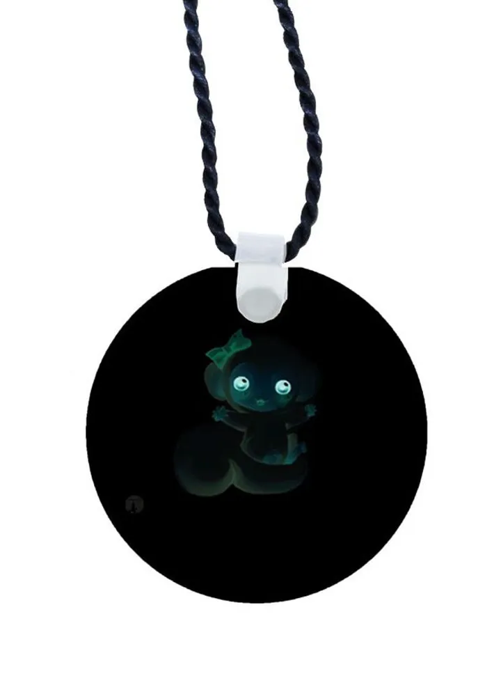 Glowing Doll Printed Pendant Necklace