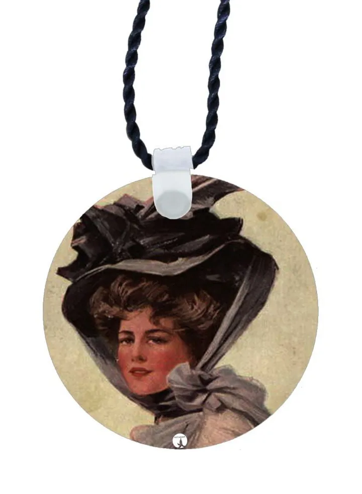 Girl Printed Pendant Necklace