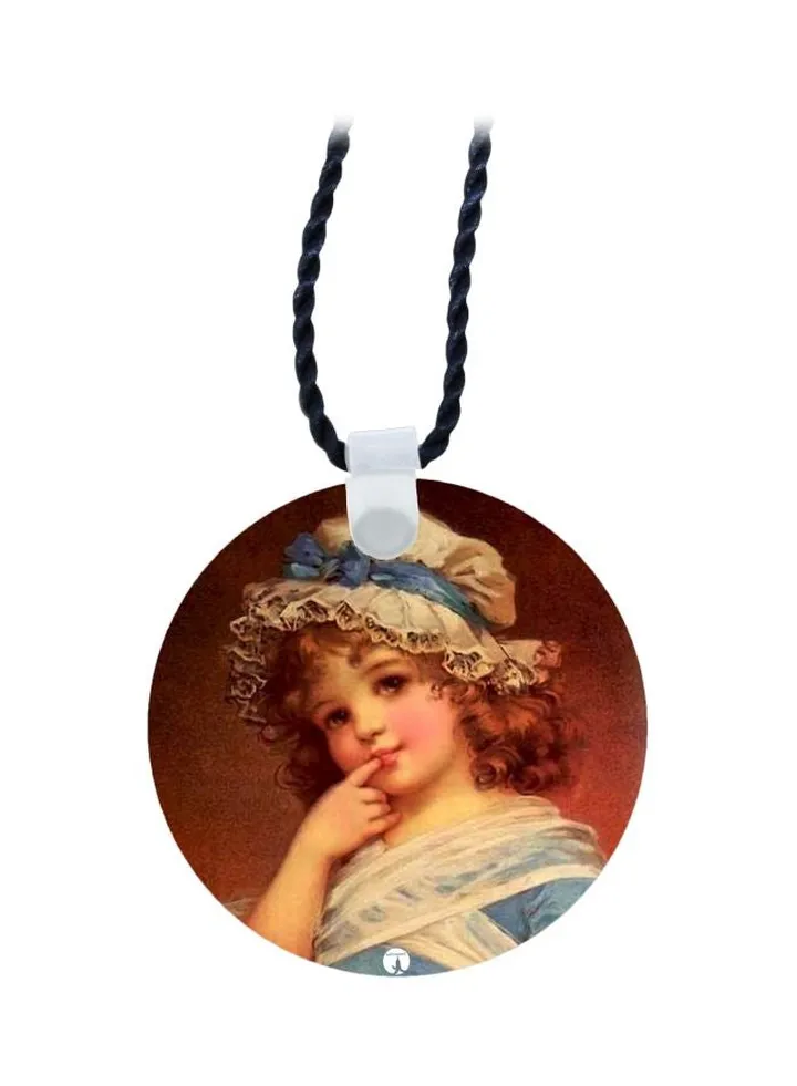 Cartoon Girl Printed Pendant Necklace
