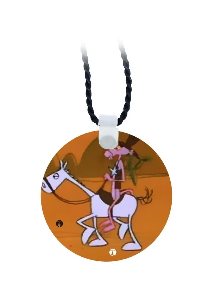 Pink Panther Printed Pendant Necklace