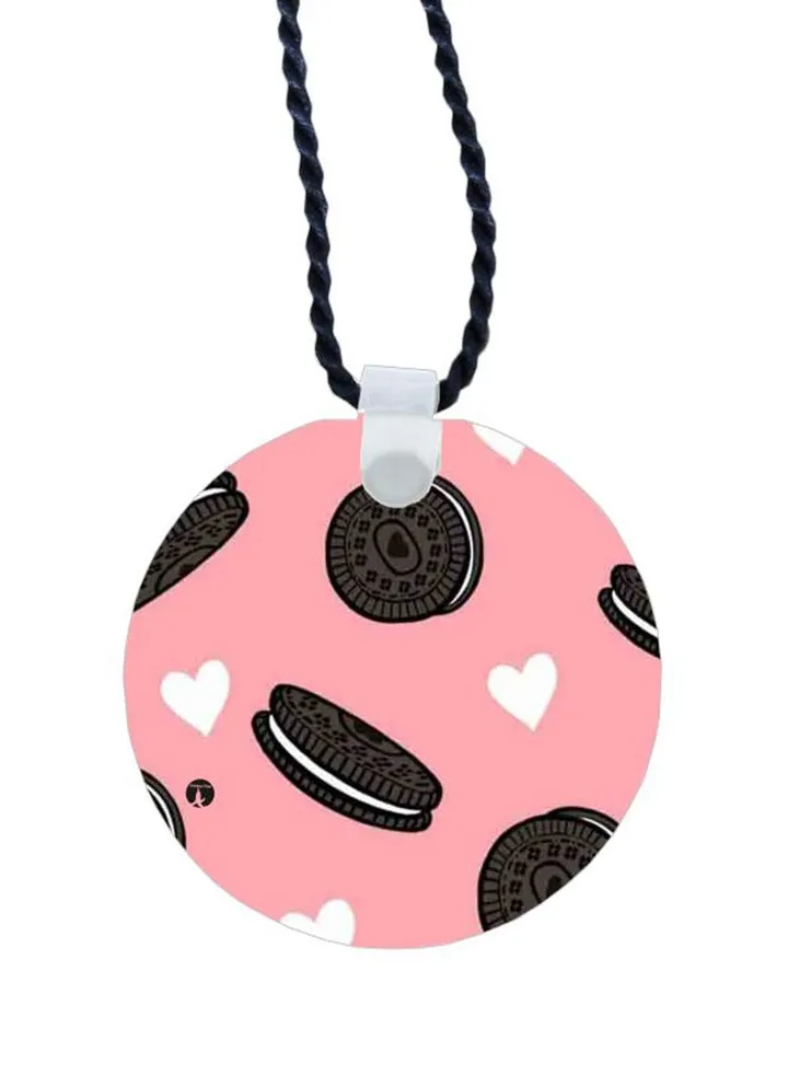 Oreo Biscuits Printed Pendant Necklace