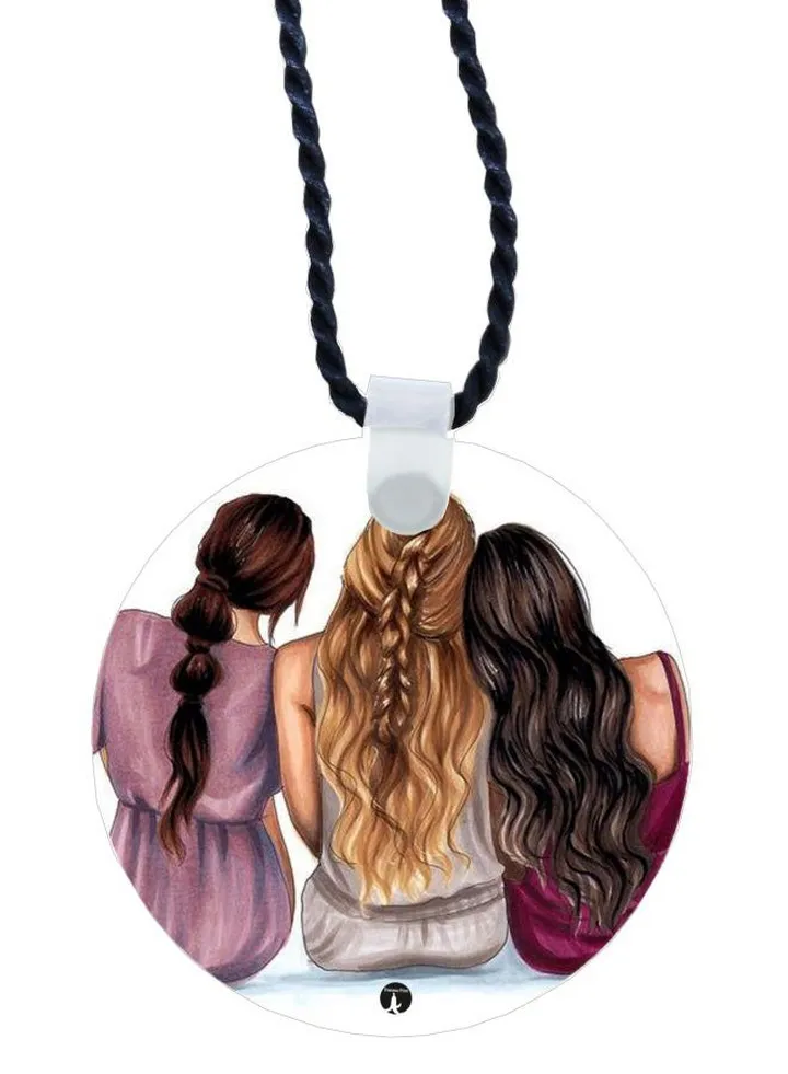 Friends Printed Pendant Necklace