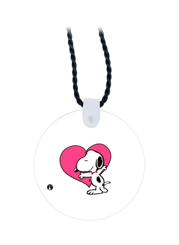 Dog Heart Printed Pendant Necklace