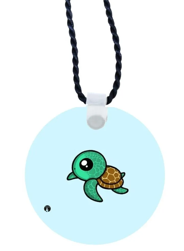 Turtle Printed Pendant Necklace
