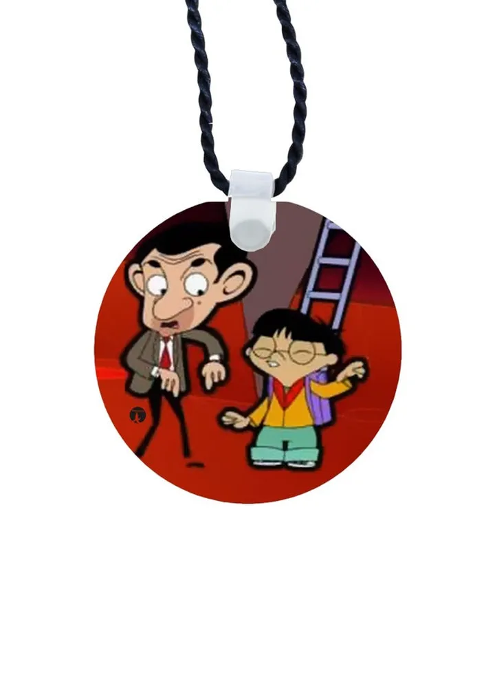 Mr. Bean Cartoon Printed Pendant Necklace