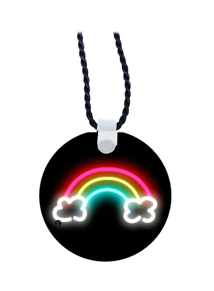 Rainbow Printed Pendant Necklace