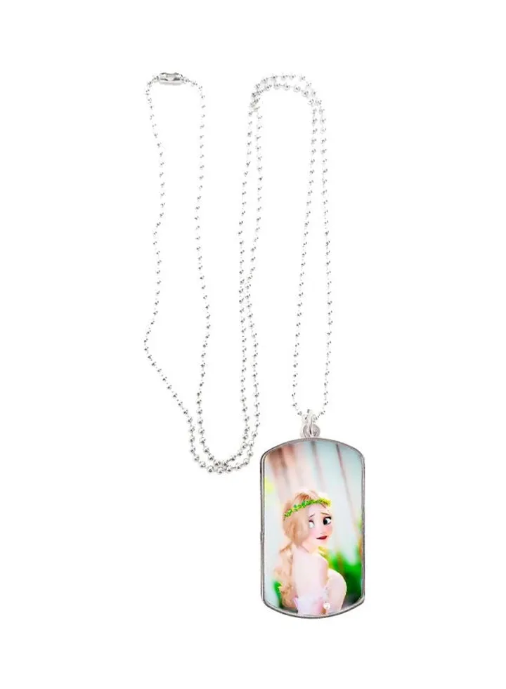 Animated Girl Printed Pendant Necklace