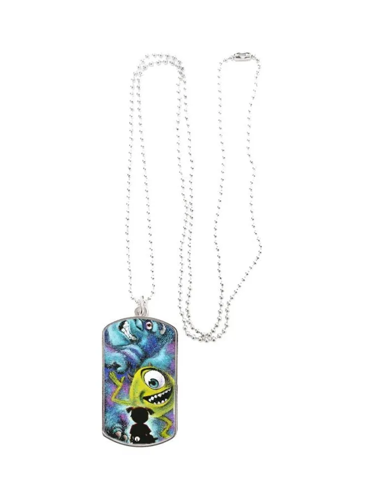 Monsters Printed Pendant Necklace