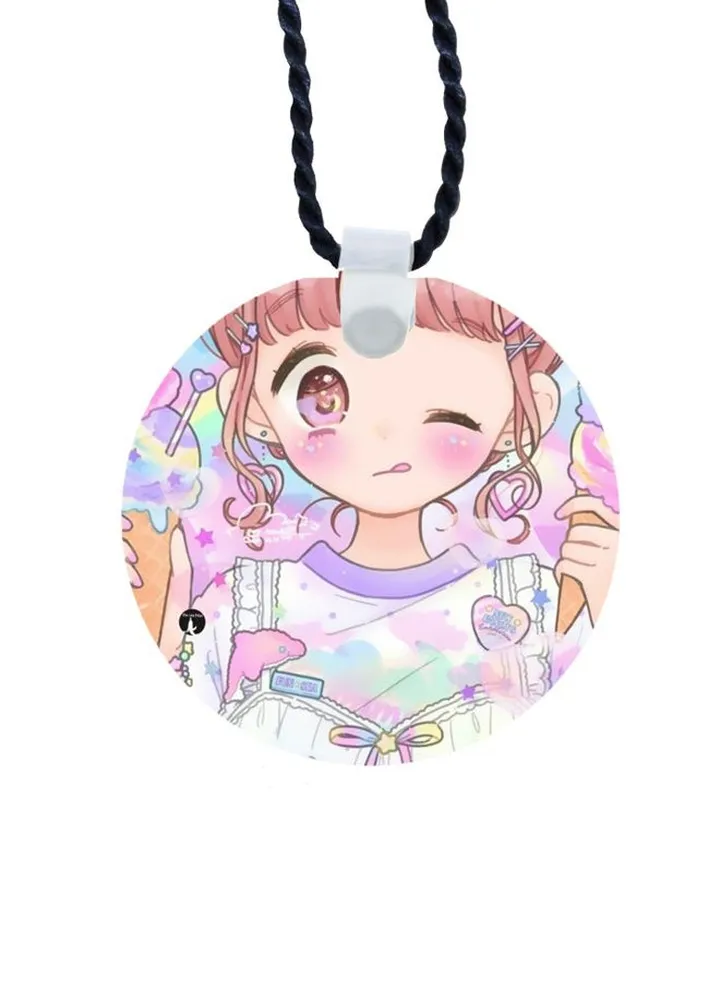 Cartoon Printed Pendant Necklace