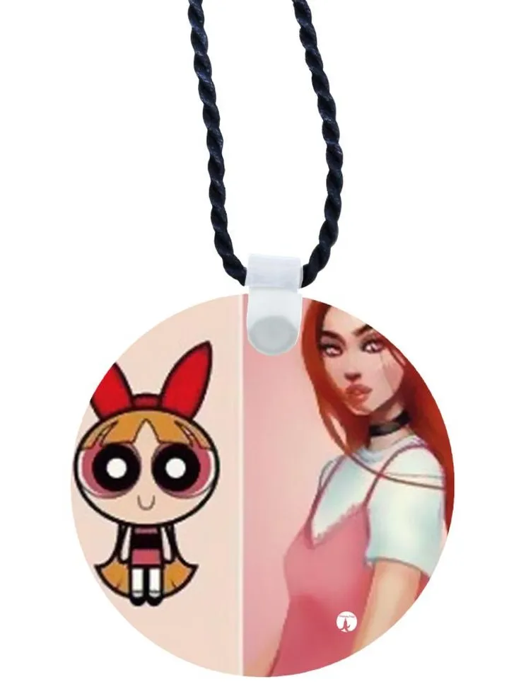 Cartoon Printed Pendant Necklace