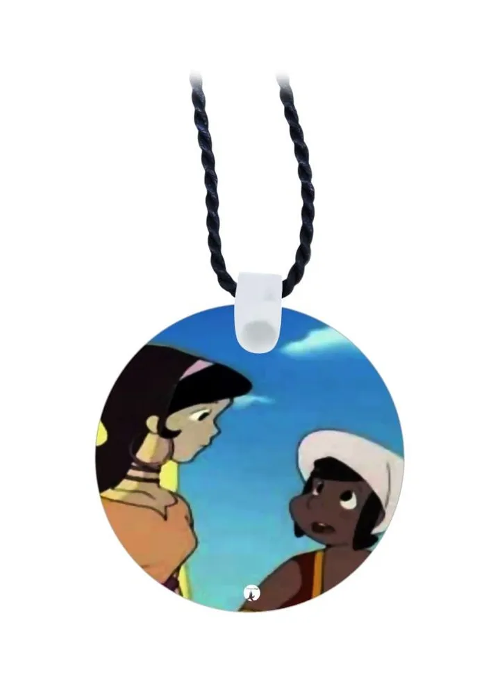 Cartoon Printed Pendant Necklace